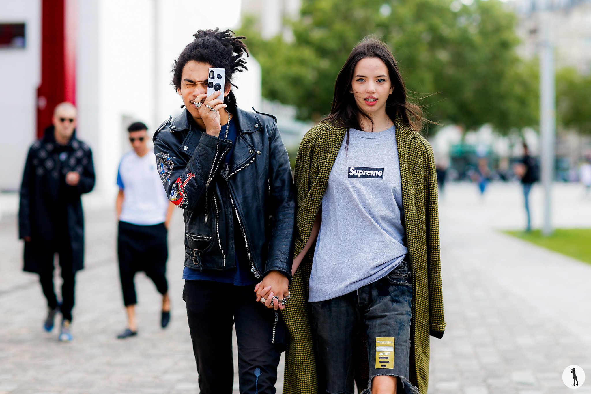 Luka Sabbat and Adriana Mora - Paris Fashion Week Menswear SS17 (4)