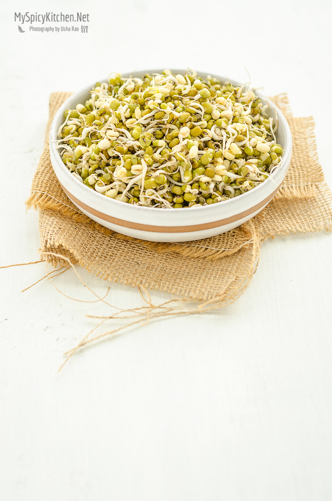 Seasoned Moong Sprouts, Blogging Marathon, Cooking Carnival, Protein Rich Food, Cooking With Protein Rich Ingredients, Cooking With Moong Dal, Moong Dal, Pesrau Pappu, Recipes with Moong, Recipes with Pesaru Pappu, Green Gram, 
Whole Moong, Sprouts, Moong Sprouts, Green Gram Sprouts, Homemade Sprouts, 