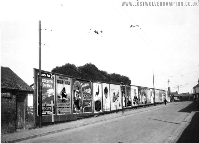 The Hoardings fronted the Old Junction Railway and tunnel entrance under the Wednesfield Road Heath Town.
