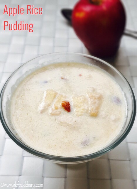 Apple Rice Pudding Recipe for Babies, Toddlers and Kids3