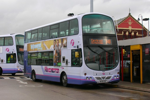 First Greater Manchester, Volvo B9TL, Wright Gemini Eclipse, Ashton-under-Lyne bus station