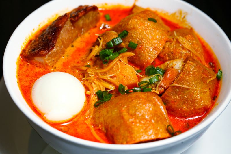 Curry Laksa with Siu Yuk & Prawn