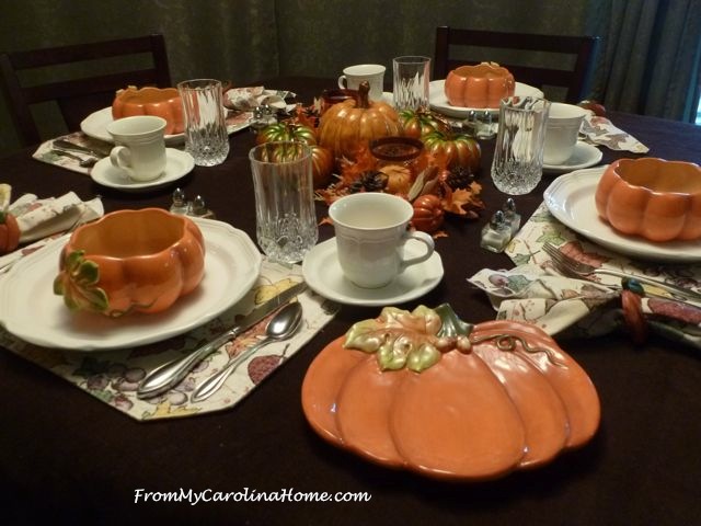 Pumpkins Tablescape ~ From My Carolina Home