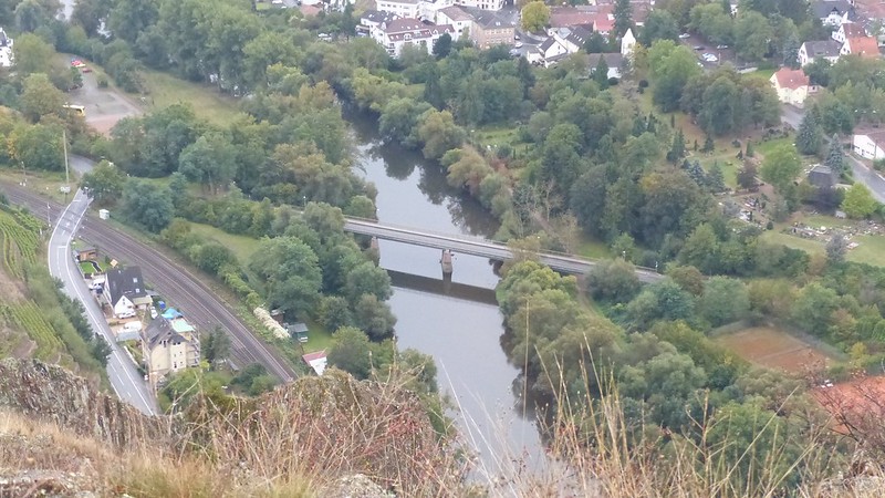 Blick vom Rotenfels auf die Friedensbrücke