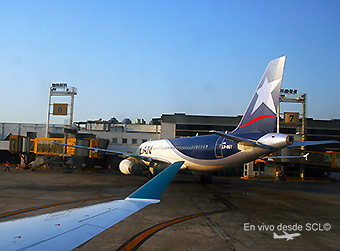 LAN Argentina A320 LV-BET en puente AEP (RD)