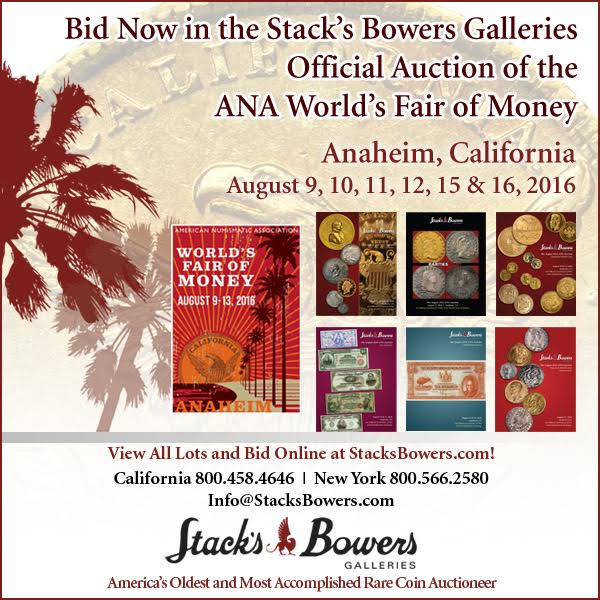 Stacks-Bowers E-Sylum ad 2016-07-17 ANA sale