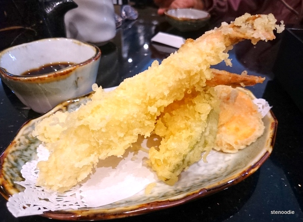 Shrimp tempura and vegetable tempura