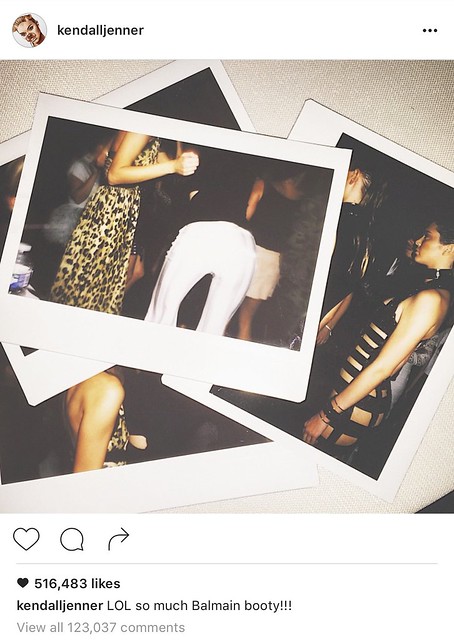 Kendall Jenner Instagram Balmain