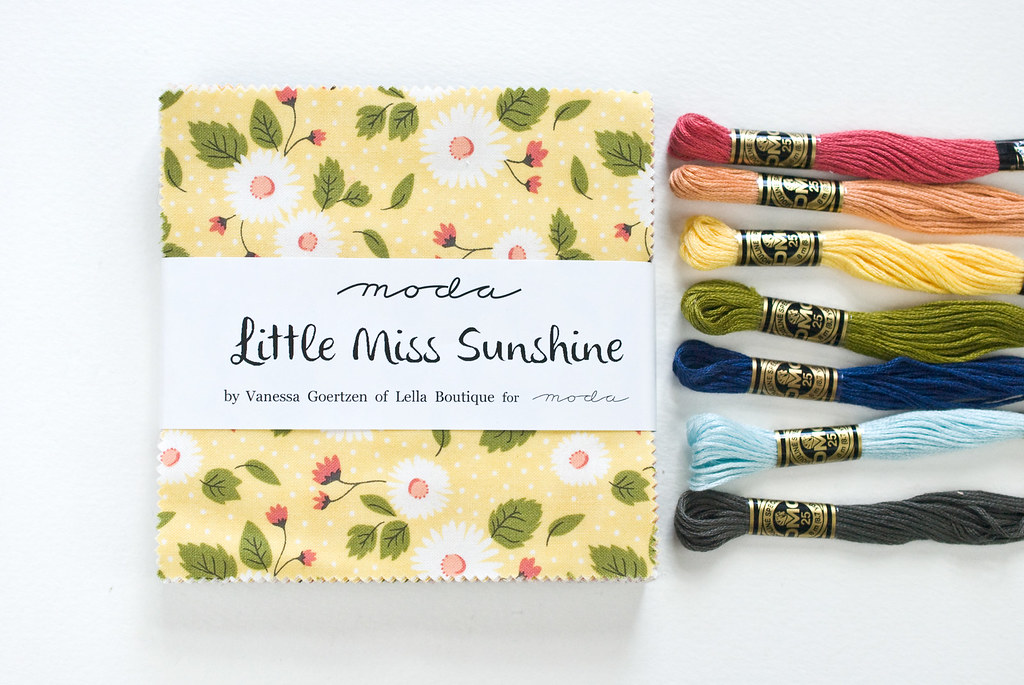 Little Miss Sunshine DMC floss color combo