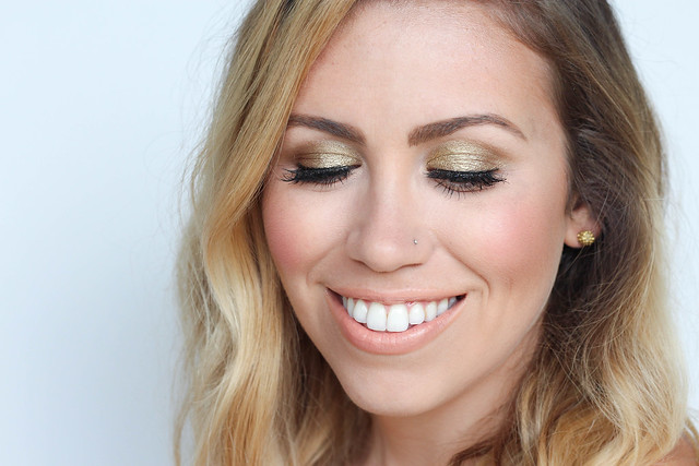 Neutral Summer Makeup | elf Long Lasting Lustrous Eyeshadow in Toast | Buxom Eyeshadow in 24K Stilettos | elf Baked Bronzer in Los Cabos | Hourglass Vanish Foundation in Ivory | Makeup Monday on Living After Midnite | Beauty Blogger Jackie Giardina