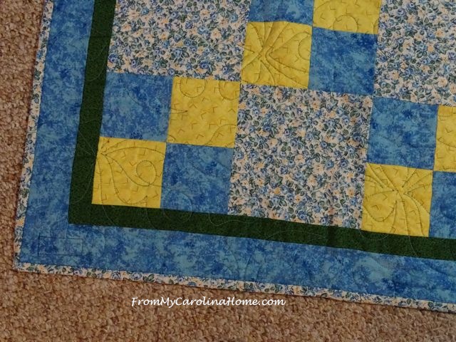 Blue Yellow Charity Quilt | From My Carolina Home