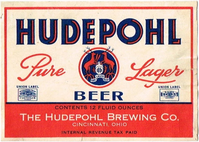 Hudepohl-Pure-Lager-Beer-Labels-Hudepohl-Brewing-Company-Plant-1--Aka-of-Hudepohl-Brewing-Co