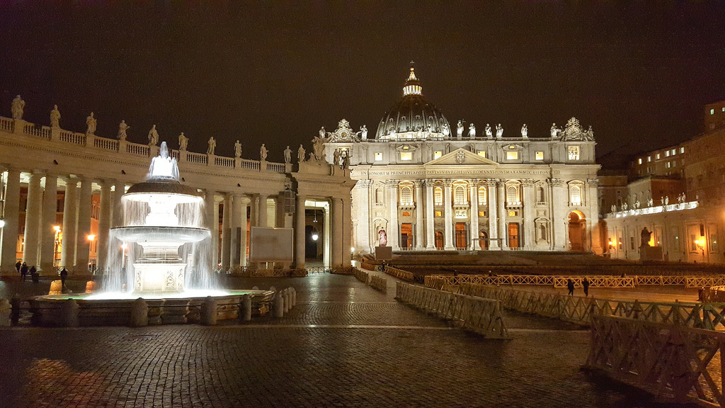 St. Peter's Basilica by night