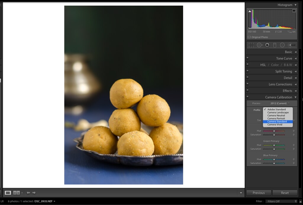 Camera Calibration, Lightroom Tutorial for Food photos, Lightroom tutorial, Editing RAW files in Lightroom,  